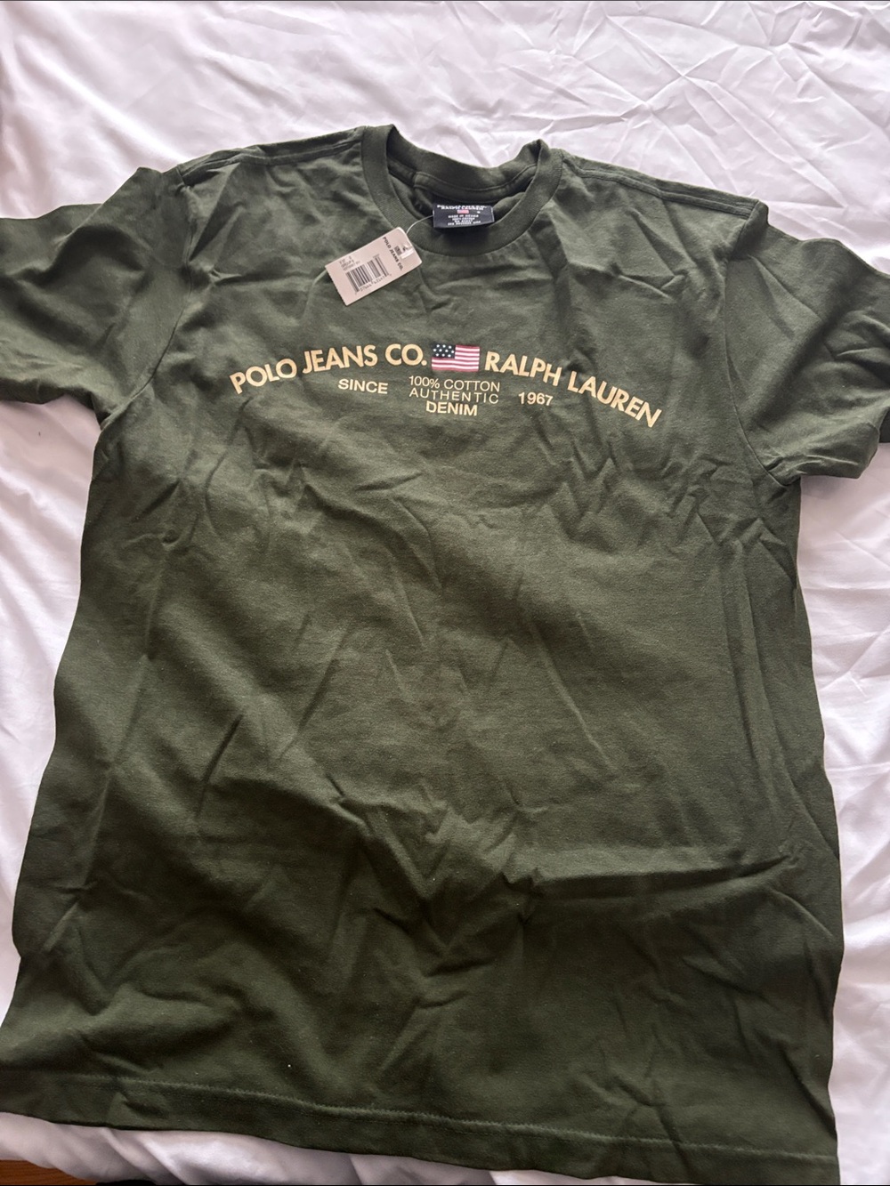 Ralph Lauren Green Polo Jeans Co. Logo Tee